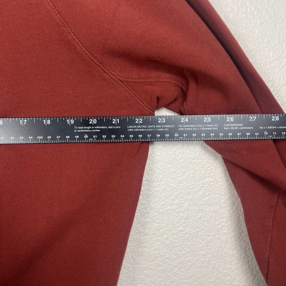 Zadig & Voltaire Upper Skull Felt Crewneck Sweatshirt Rust Size Large Grunge Emo - Picture 8 of 9